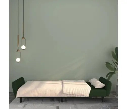 Dvivietė Sofa-Lova, Tamsiai Žalios Spalvos, Aksomas