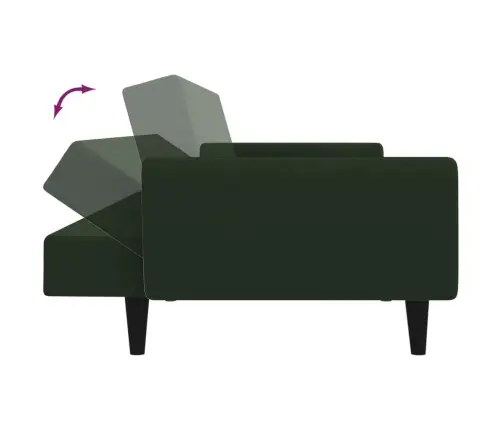 Dvivietė Sofa-Lova, Tamsiai Žalios Spalvos, Aksomas