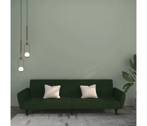 Dvivietė Sofa-Lova, Tamsiai Žalios Spalvos, Aksomas