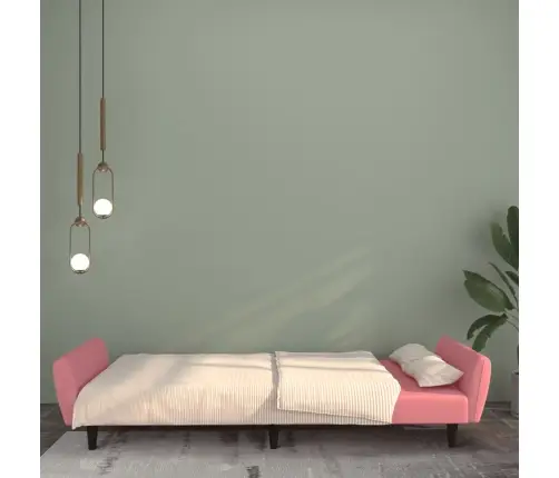 2-Vietīga Dīvāngulta, Rozā Samts Vidaxl