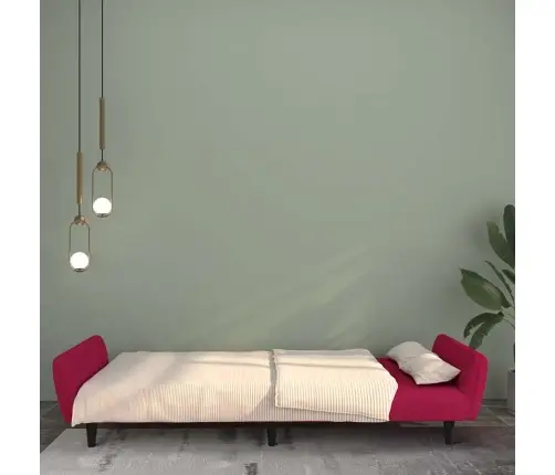 Dvivietė Sofa-Lova, Raudonojo Vyno Spalvos, Aksomas