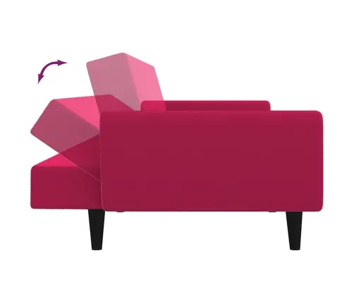 Dvivietė Sofa-Lova, Raudonojo Vyno Spalvos, Aksomas