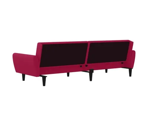 Dvivietė Sofa-Lova, Raudonojo Vyno Spalvos, Aksomas