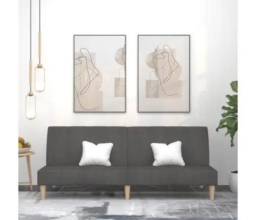 Dvivietė Sofa-Lova, Tamsiai Pilkos Spalvos, Audinys