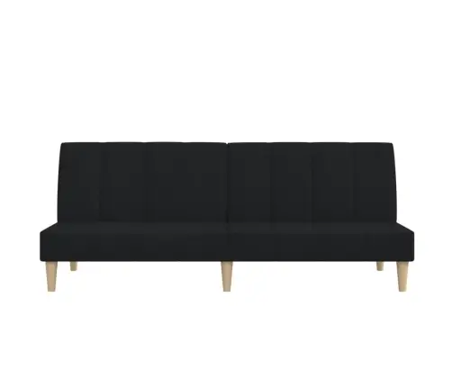 2-Vietīga Dīvāngulta, Melns Audums Vidaxl