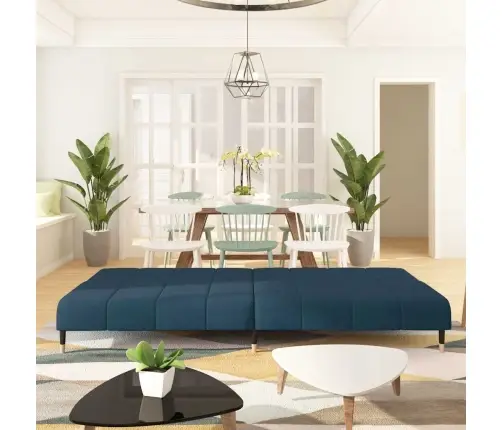 2-Vietīga Dīvāngulta, Zils Samts Vidaxl