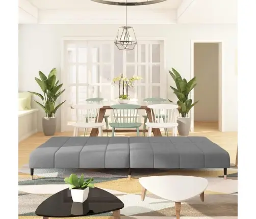 2-Vietīga Dīvāngulta, Gaiši Pelēks Samts Vidaxl