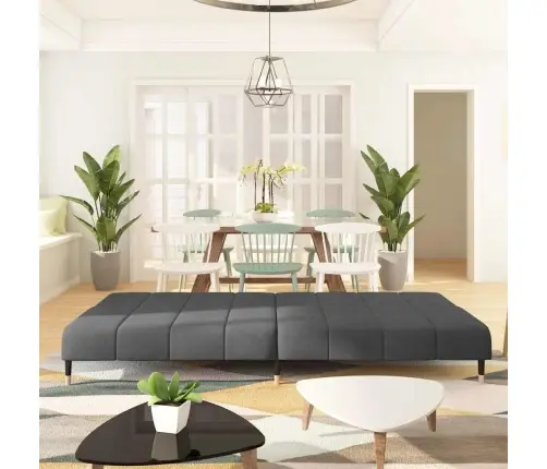 2-Vietīga Dīvāngulta, Tumši Pelēks Samts Vidaxl