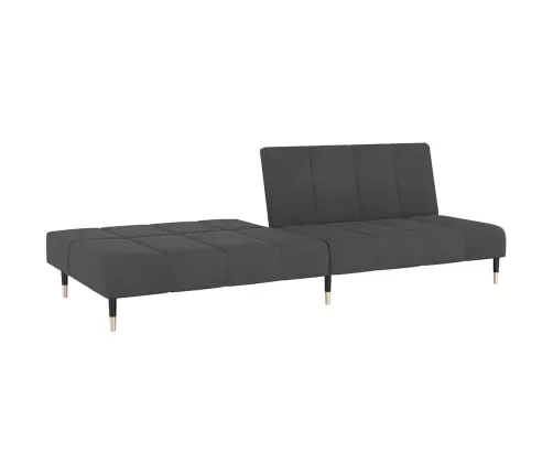 2-Vietīga Dīvāngulta, Tumši Pelēks Samts Vidaxl