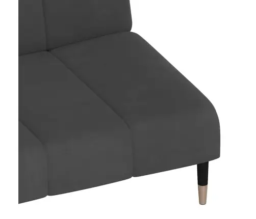 2-Vietīga Dīvāngulta, Tumši Pelēks Samts Vidaxl
