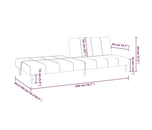 2-Kohaline Diivanvoodi, Pruun, Samet