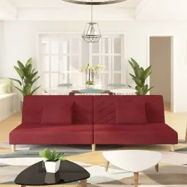 2-Kohaline Diivanvoodi Patjadega, Veinipunane, Kangas