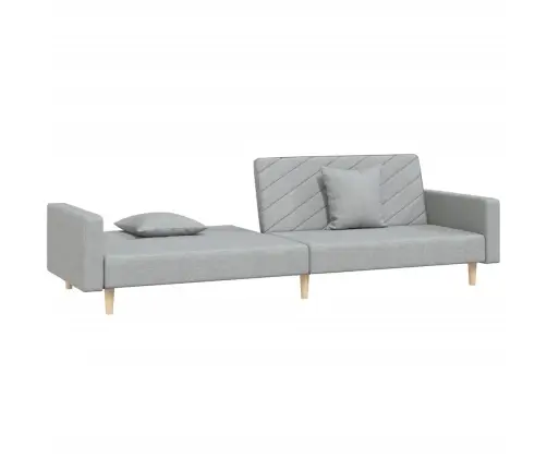 Dvivietė Sofa-Lova Su Dvejomis Pagalvėmis, Pilka, Audinys