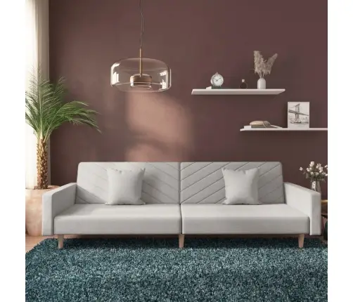 Dvivietė Sofa-Lova Su Dvejomis Pagalvėmis, Pilka, Audinys