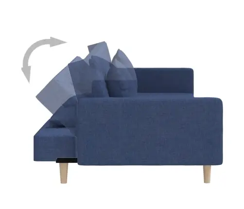 2-Kohaline Diivanvoodi Patjadega, Sinine, Kangas