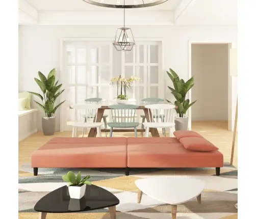 2-Kohaline Diivanvoodi Patjadega, Roosa, Samet