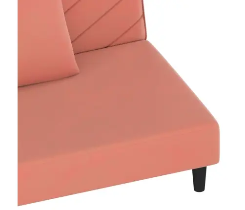 2-Kohaline Diivanvoodi Patjadega, Roosa, Samet