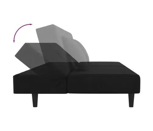 2-Kohaline Diivanvoodi Patjadega, Must, Samet