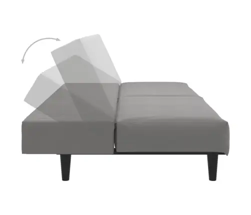 2-Vietīga Dīvāngulta, Gaiši Pelēks Samts Vidaxl