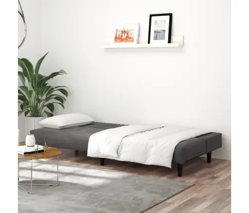 Dvivietė Sofa-Lova, Tamsiai Pilkos Spalvos, Aksomas
