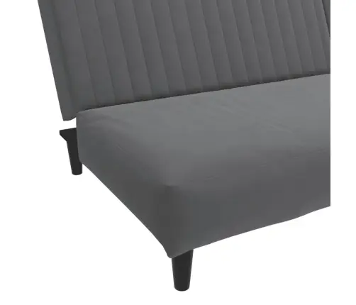 Dvivietė Sofa-Lova, Tamsiai Pilkos Spalvos, Aksomas