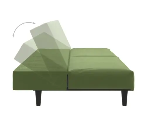 2-Vietīga Dīvāngulta, Gaiši Zaļš Samts Vidaxl