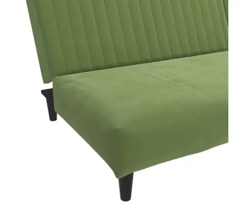 2-Vietīga Dīvāngulta, Gaiši Zaļš Samts Vidaxl