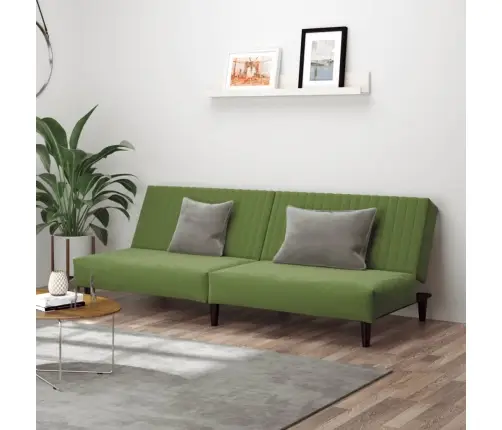 2-Vietīga Dīvāngulta, Gaiši Zaļš Samts Vidaxl