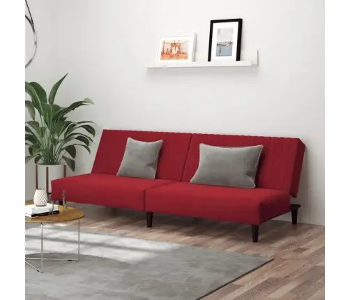 2-Vietīga Dīvāngulta, Vīnsarkans Samts Vidaxl