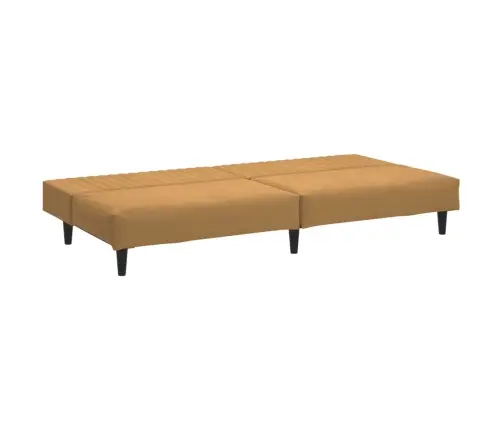 Dvivietė Sofa-Lova, Rudos Spalvos, Aksomas