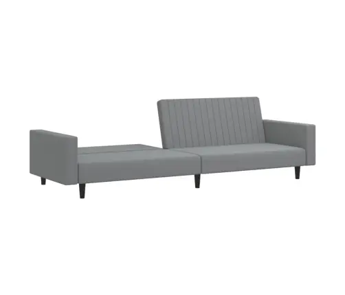 2-Vietīga Dīvāngulta, Gaiši Pelēks Samts Vidaxl