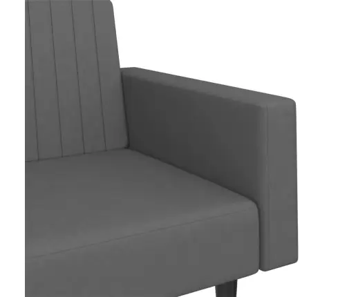 2-Vietīga Dīvāngulta, Tumši Pelēks Samts Vidaxl