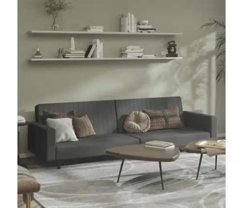 2-Vietīga Dīvāngulta, Tumši Pelēks Samts Vidaxl