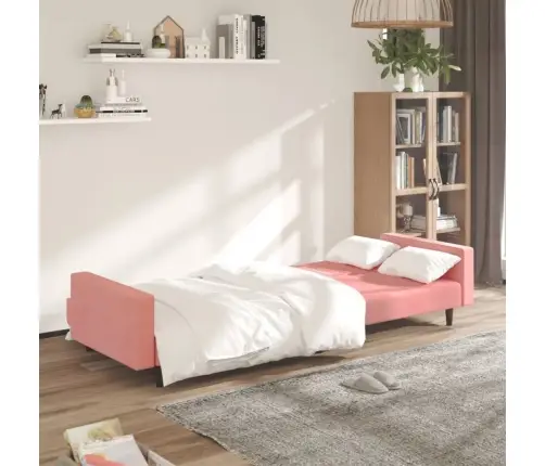 2-Vietīga Dīvāngulta, Rozā Samts Vidaxl