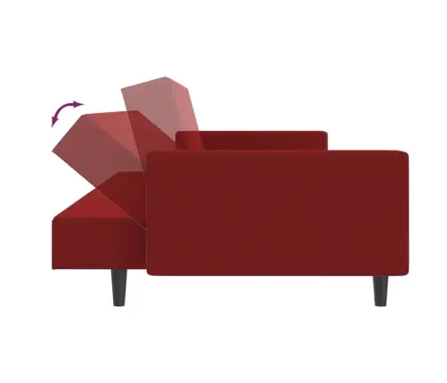 2-Vietīga Dīvāngulta, Vīnsarkans Samts Vidaxl