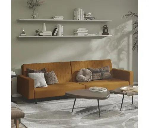 2-Vietīga Dīvāngulta, Brūns Samts Vidaxl