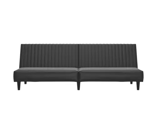 2-Vietīga Dīvāngulta, Melna Mākslīgā Āda Vidaxl