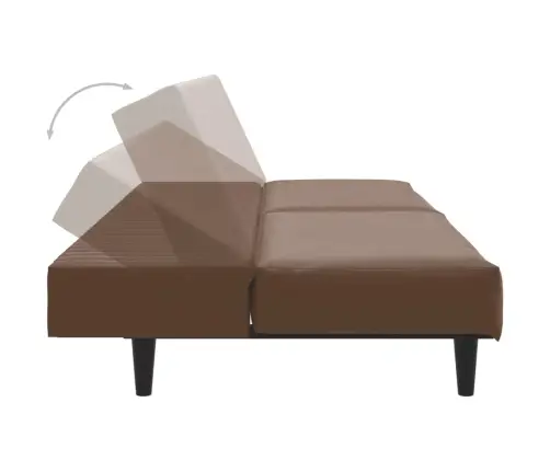 2-Vietīga Dīvāngulta, Brūna Mākslīgā Āda Vidaxl