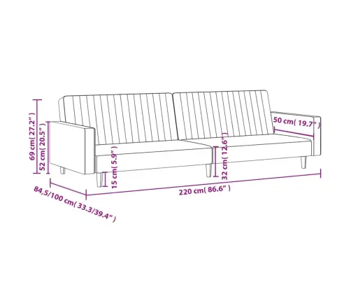 Dvivietė Sofa-Lova, Juodos Spalvos, Dirbtinė Oda
