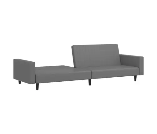 2-Vietīga Dīvāngulta, Pelēka Mākslīgā Āda Vidaxl