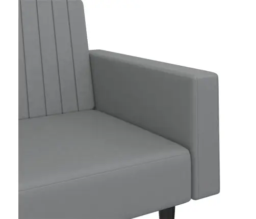 2-Vietīga Dīvāngulta, Pelēka Mākslīgā Āda Vidaxl