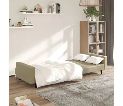 2-Vietīga Dīvāngulta, Kapučīno Krāsas Mākslīgā Āda Vidaxl