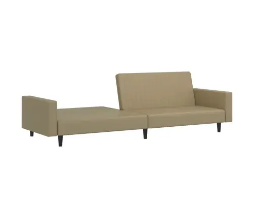 2-Vietīga Dīvāngulta, Kapučīno Krāsas Mākslīgā Āda Vidaxl