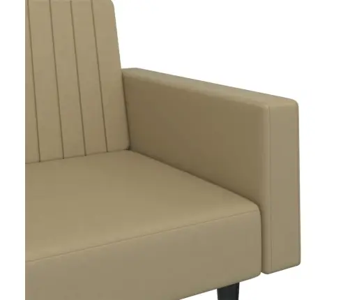 2-Vietīga Dīvāngulta, Kapučīno Krāsas Mākslīgā Āda Vidaxl