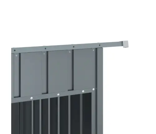 Suņu Būda Ar Jumtu, 153X91X110 Cm, Cinkots Tērauds, Pelēka Vidaxl