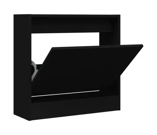 Jalatsikapp, Must, 60X21X57 cm Tehispuit