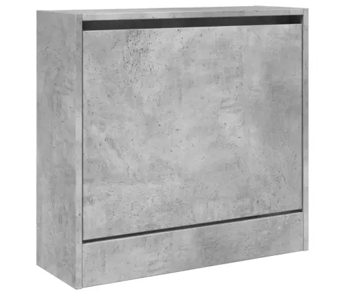 Apavu Skapītis, Betona Pelēks, 60X21X57 Cm, Inženierijas Koks Vidaxl