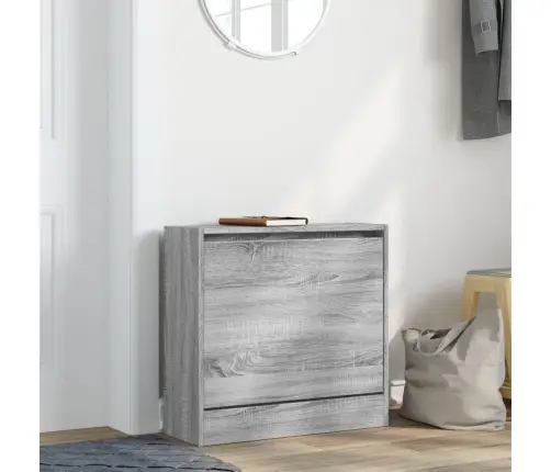 Apavu Skapītis, Pelēka Ozola, 60X21X57 Cm, Inženierijas Koks Vidaxl