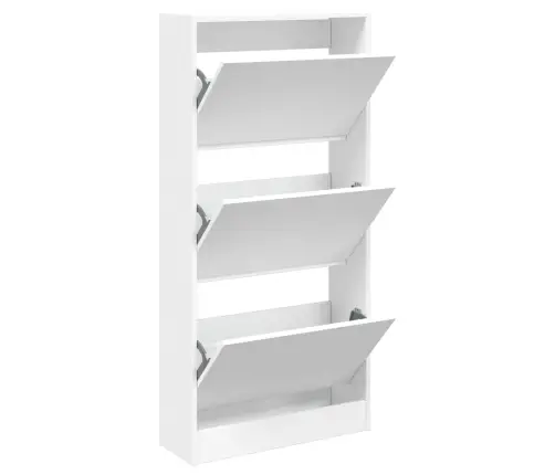 Spintelė Batams, Baltos Spalvos, 60X21X87,5cm Apdirbta Mediena