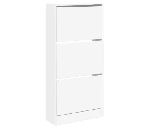 Spintelė Batams, Baltos Spalvos, 60X21X87,5cm Apdirbta Mediena